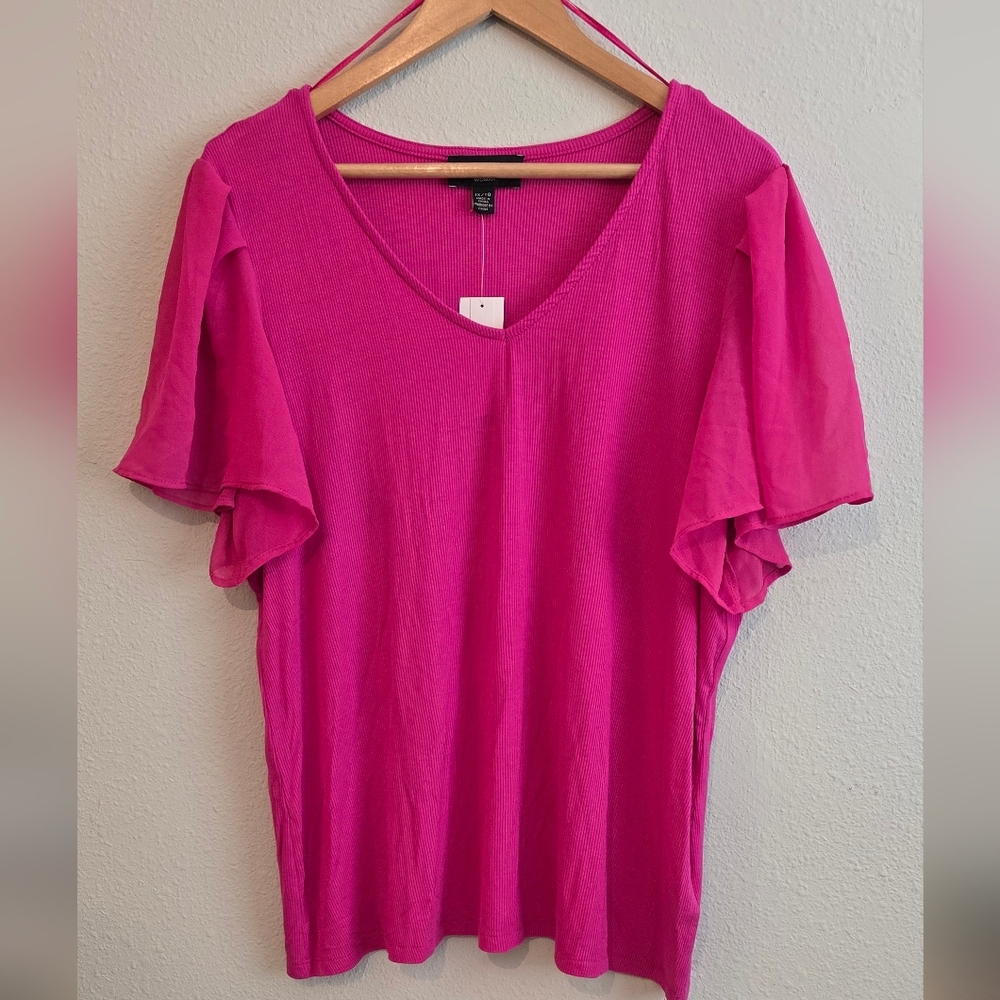 Premise Women Pink Short Sleeve Top